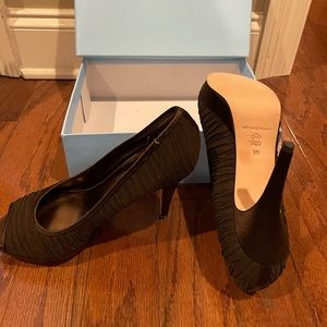 Women New Brown Open Toe Heels